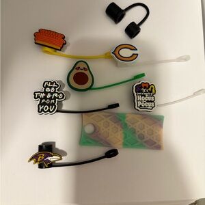 Bundle of 7 straw covers and spinner cover for Tumblers